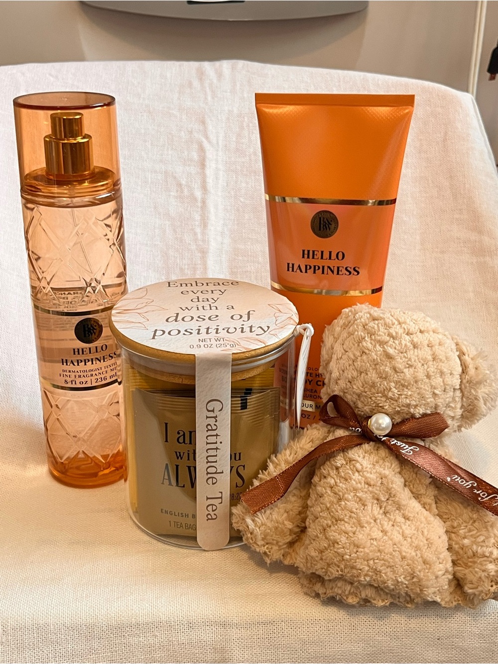 Bath & Body Works Hello Happiness Orange Body Lotion & Mist Bundle